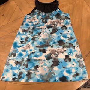 Y2K BCBG Maxazria Elegant Black and Blue Sleeveless Dress Medium